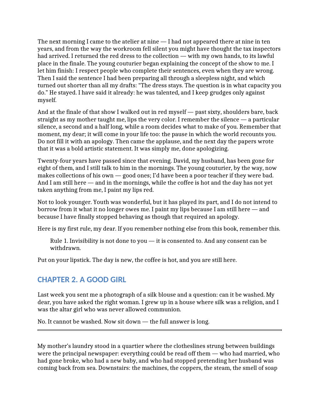 Real page from Harder to Ignore showing Rule One