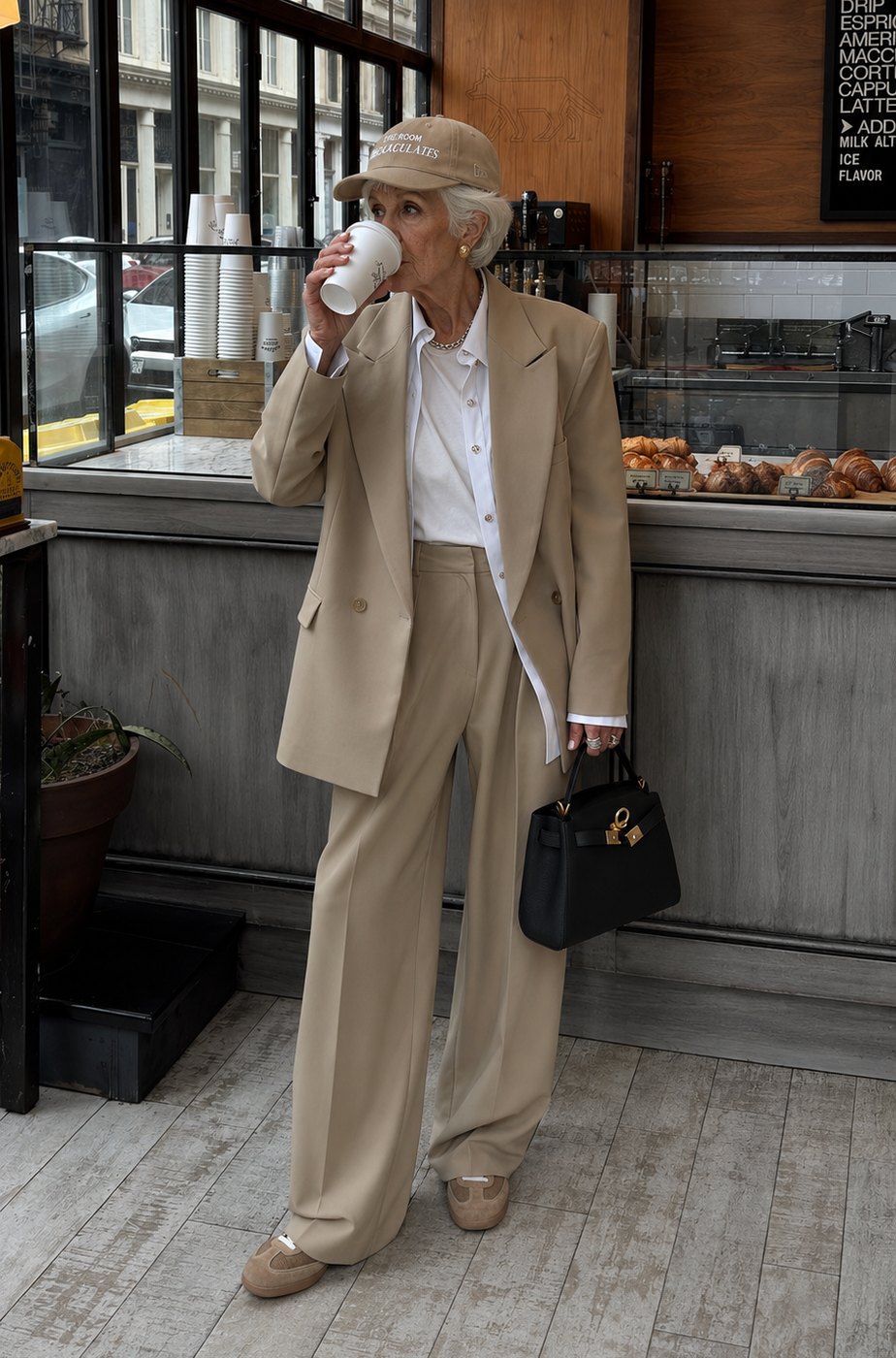 Mrs. G at a morning coffee bar